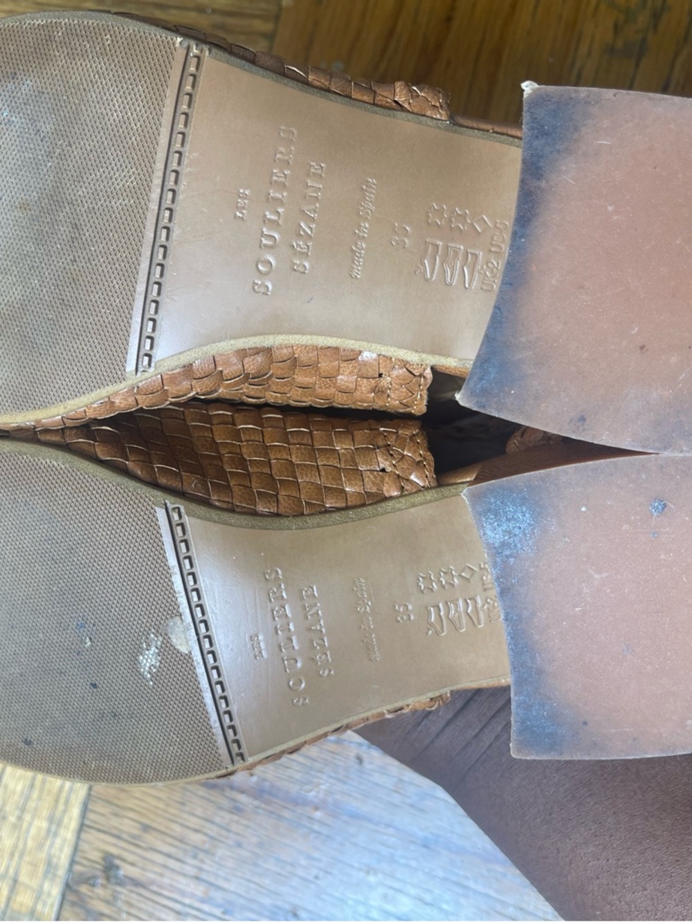 Sezane Paula Babies Woven Slingback Heels - Picture 7 of 8